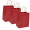 6" x 3 1/4 " x 8 3/8" Sustainable Shadow Stripe Kraft Paper Bags 250 pcs